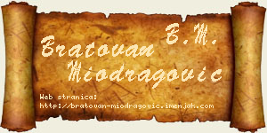 Bratovan Miodragović vizit kartica